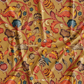 Kalamkari Floral Digital Printed Fabric For Dress Online